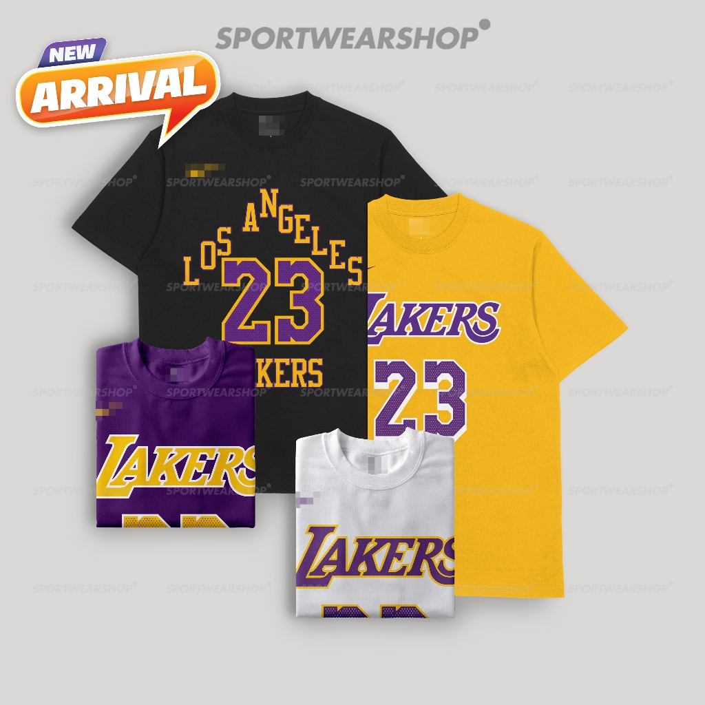Baju Basket Kaos NBA Tshirt Olahraga LA lakers Lebron James 23 T shirt Basketball Jersey Olahraga Pr
