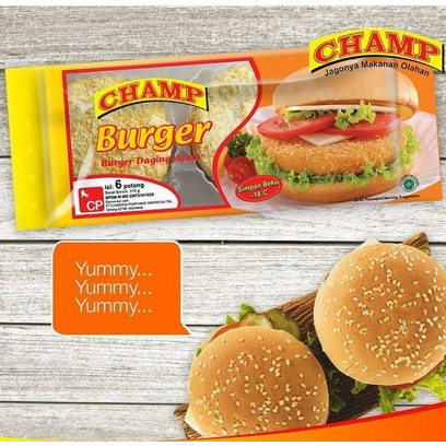 

CHAMP Chicken Burger 315Gr isi 6 pcs