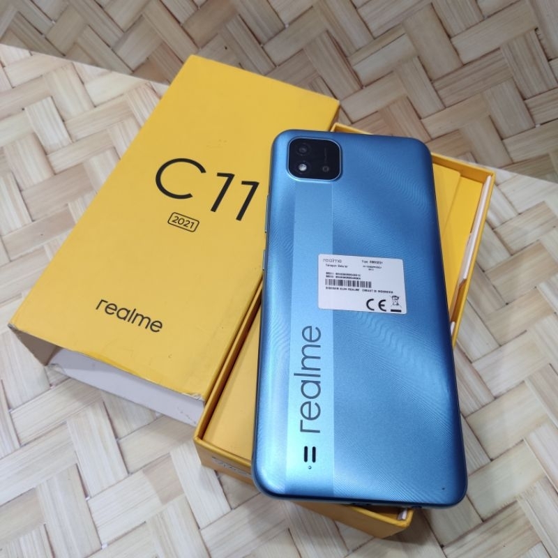 Realme C11 4/64 + 2/32 Gb Handphone Second Seken Bekas Fullset Batangan Original