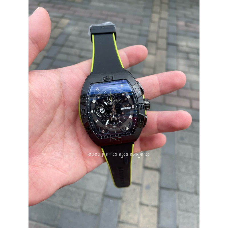 Jam Tangan Expedition EXP 6800 / E6800 Original Full Black Pria