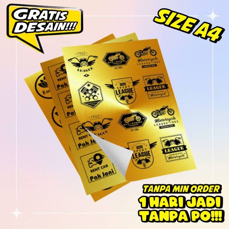 

CETAK STIKER LABEL KOSMETIK GOLD PREMIUM MENGKILAP + LAMINASI TANPA MIN ORDER