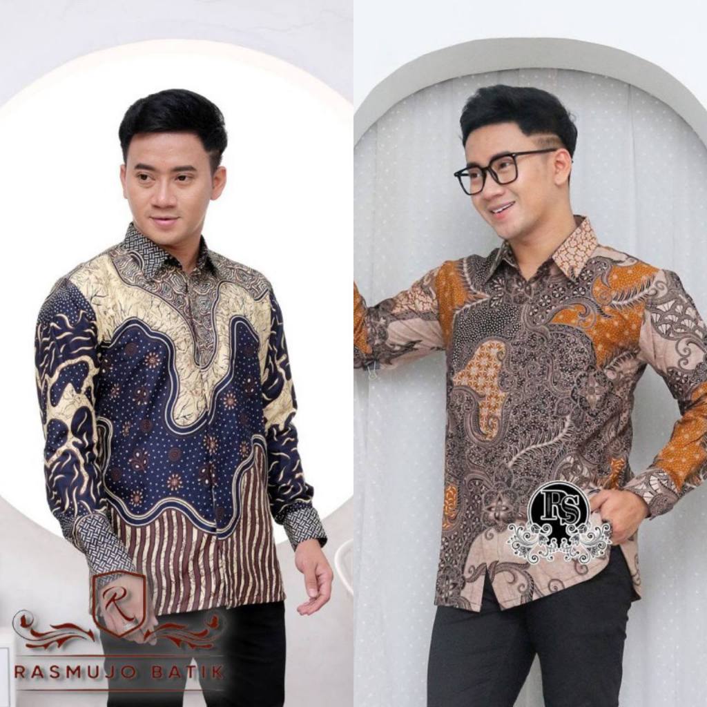 BAJU KEMEJA BATIK PRIA LENGAN PANJANG SIZE M L XL XXL BSWART batik HRB026