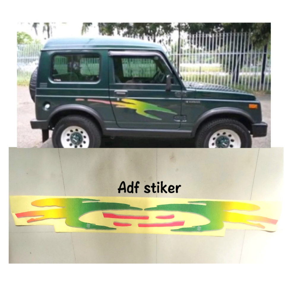 Stiker List Body Suzuki Katana Gx Dx Suzuki Katana trisula / stiker katana jeep