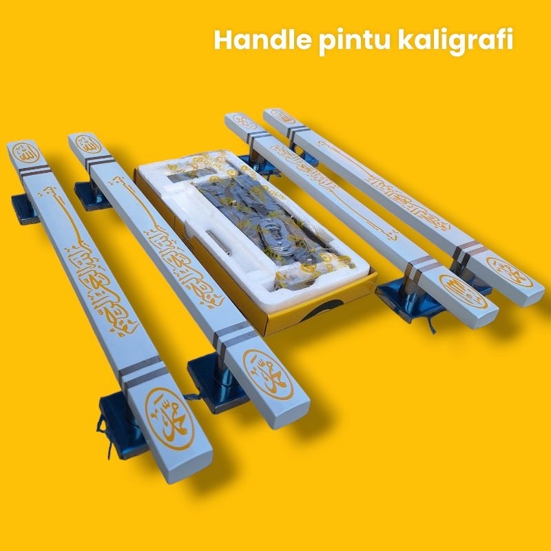 paket lengkap handle pintu kaligrafi 45cm 60cm pegangan pintu minimalis tarikan pintu minimalis