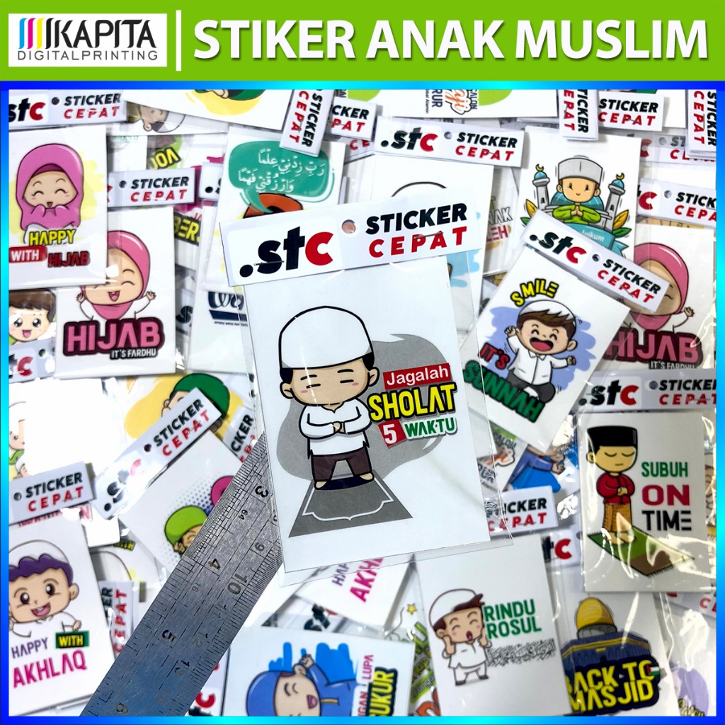 

Stiker / Tempelan Kumpulan Kartun Anak Muslim Sticker Edukasi Anak Quotes Anak Muslim Stiker Graftac Laminasi Glosy Anti Air