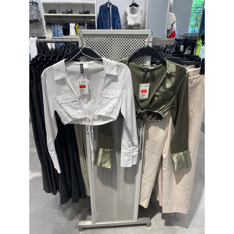 kemeja crop h&m woman sale