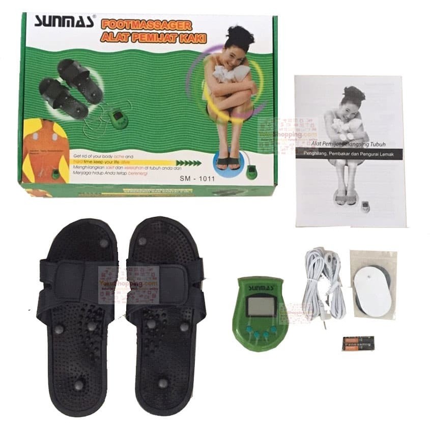 Sunmas Foot Massager / Alat Pijat Kejut Listrik Untuk Kaki dan Badan / Alat Terapi Akupuntur Listrik