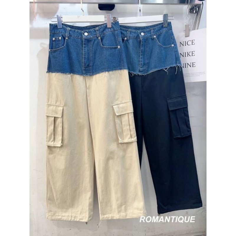 READY STOCK CARGO PANTS MIX DENIM IMPORT BANGKOK BKK