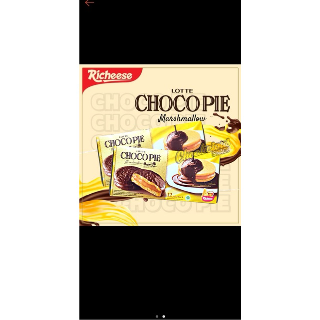 

Ready Lotte Chocopie Marshmallow, Chocopie Keju NEW | Isi 12 Pcs x 28 Gr