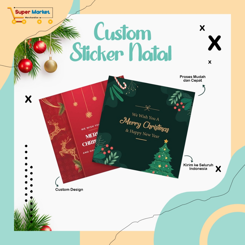 

Cetak Stiker Toples Kotak Custom | Stiker Natal Merry Christmas | Sticker Bulat | Stiker Kemasan Parcel | Sticker Hampers