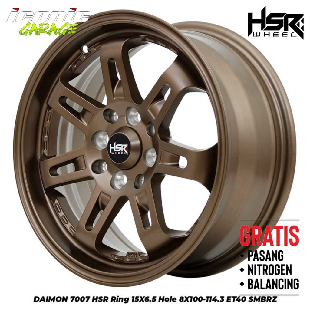 velg original HSR DAIMON ring15 untuk mobil ERTIGA,INNOVA,GRANDMAX,L300,CARRY, DLL