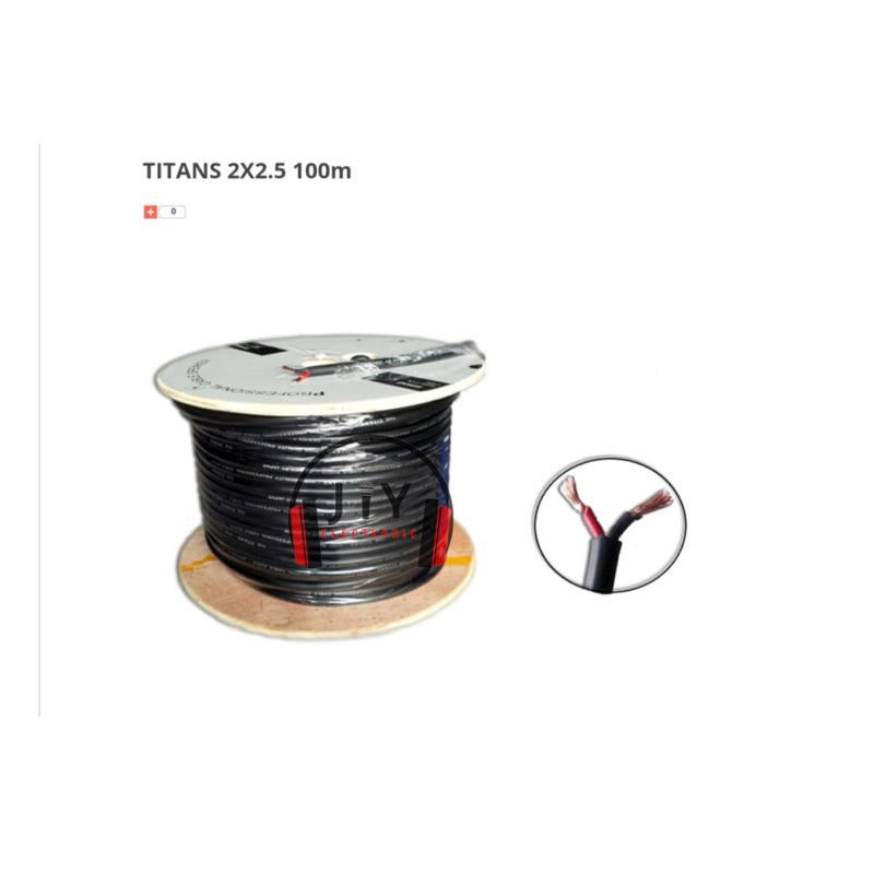 Kabel Speaker Audio Isi 2 2x2.5mm Titans 100m