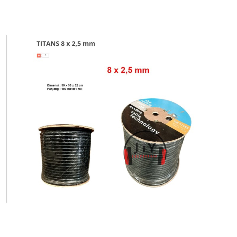 Kabel Speaker Audio Isi 8 8x2.5mm Titans 100m