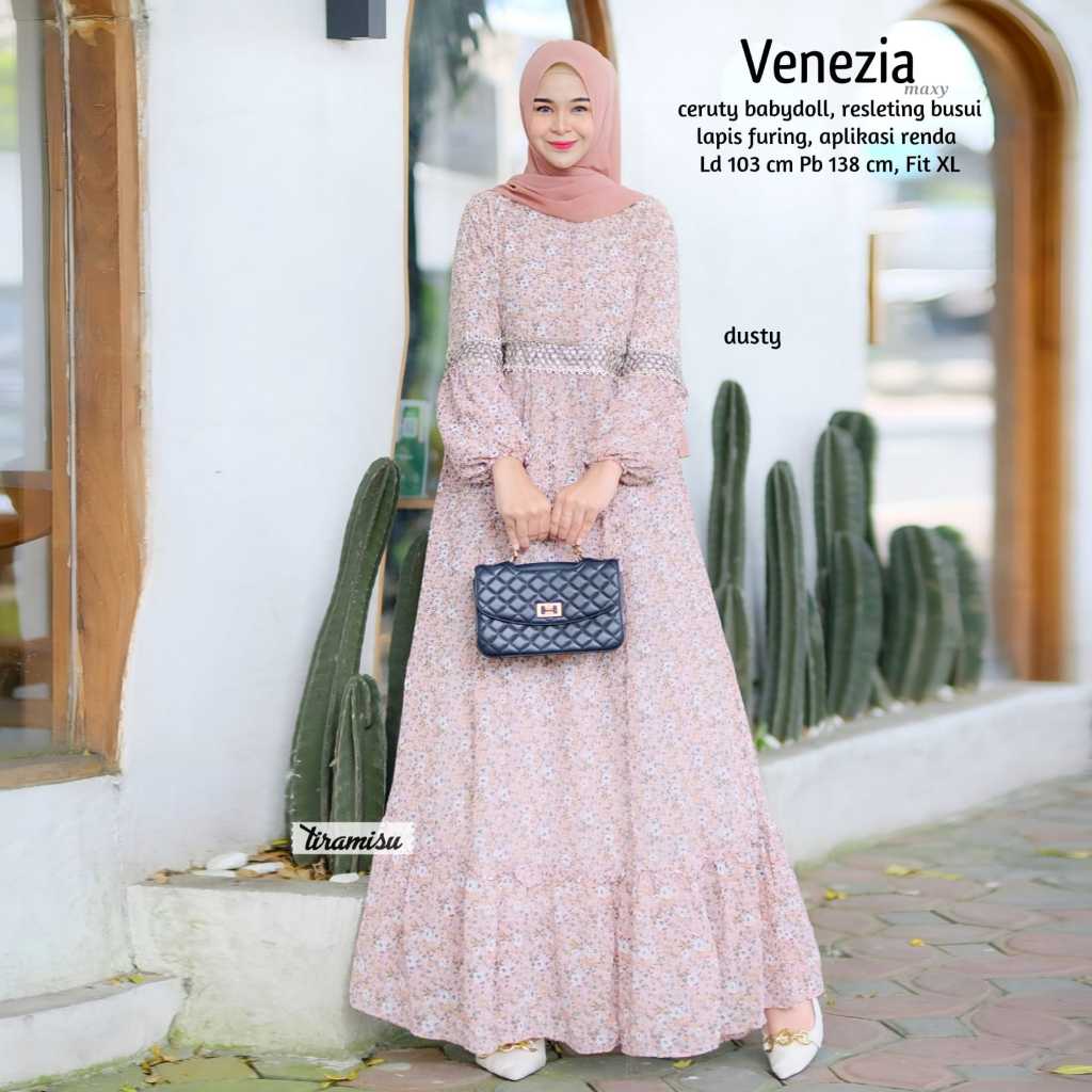 GAMIS LONGDRESS TERBARU BUNGA KECIL PREMIUM KEKINIAN
