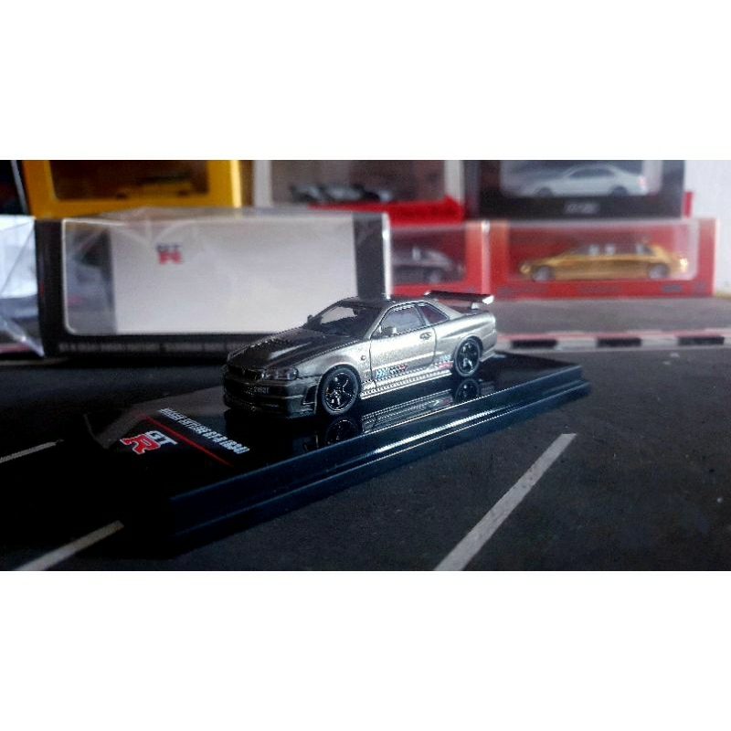 Diecast Inno64 Nissan Skyline GTR R34 Omori Factory Clubman Race