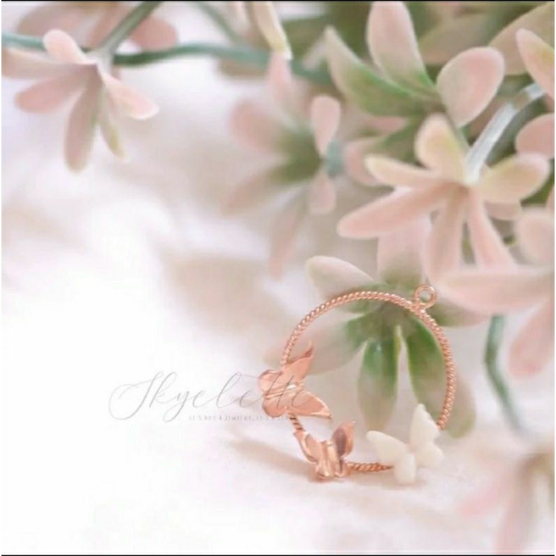 SKYELETTE || Breastmilk Jewelry Kit Box | Butterfly Round Pendant | Liontin ASI / Breastmilk Pendant