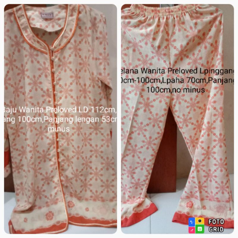 Set Baju Wanita Preloved/1 Set Baju Pesta Kebaya Preloved/Baju Set Atasan Bawahan Wanita Bekas Murah