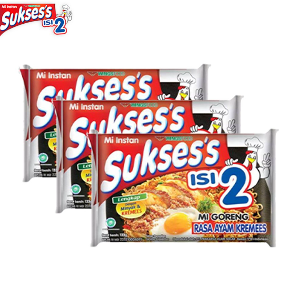

➙➼✦❃ Mie Suksess Goreng Ayam Kremes 133 gr x3