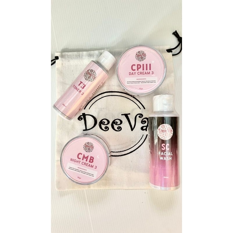 Deeva Derma Tahap 3 - Whitening cream glowing skincare