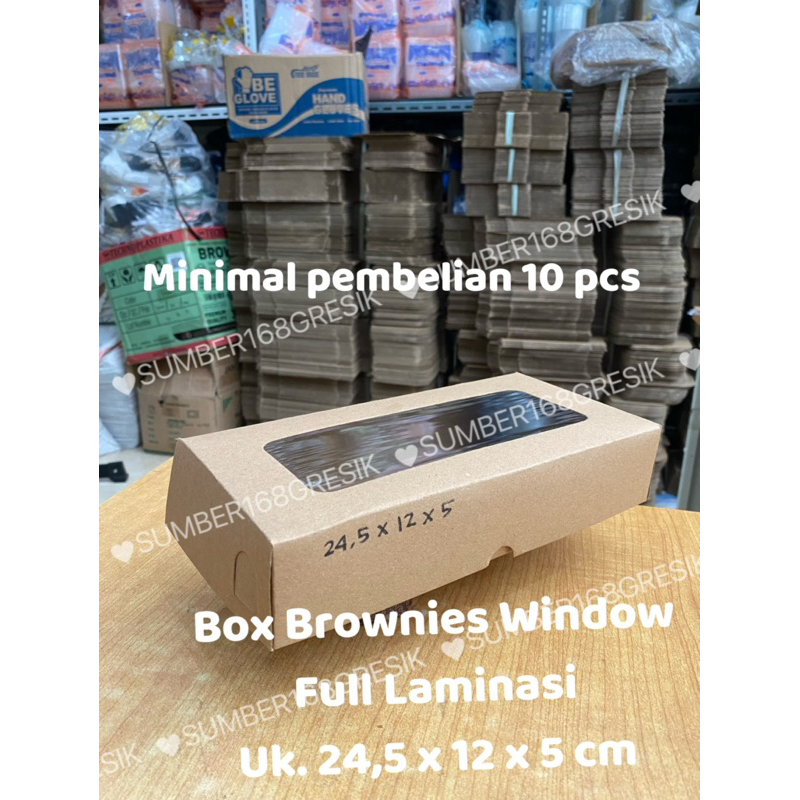 BOX BROWNIES WINDOW 24,5x12x5cm FULL LAMINASI