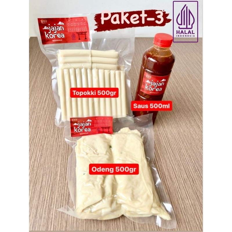 

paket 3 ( TOPOKI 500GR + ODENG 500GR + SAOS GOCHUJANG 500GR)