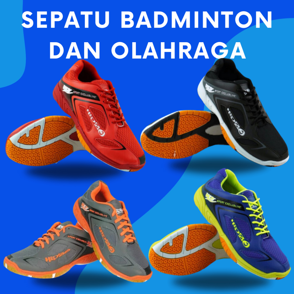 Sepatu Badminton Running Olahraga Sport Pria Lari Voli Wanita Bulutangkis Tenis Original 100 Outdoor