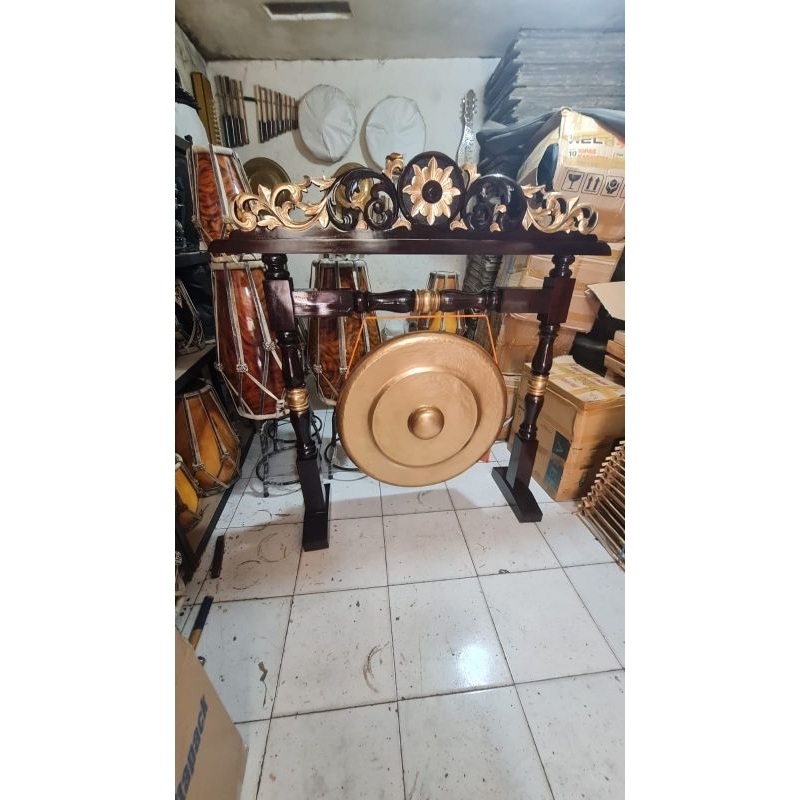 gong bahan besi dim 80 cm + tiang gong