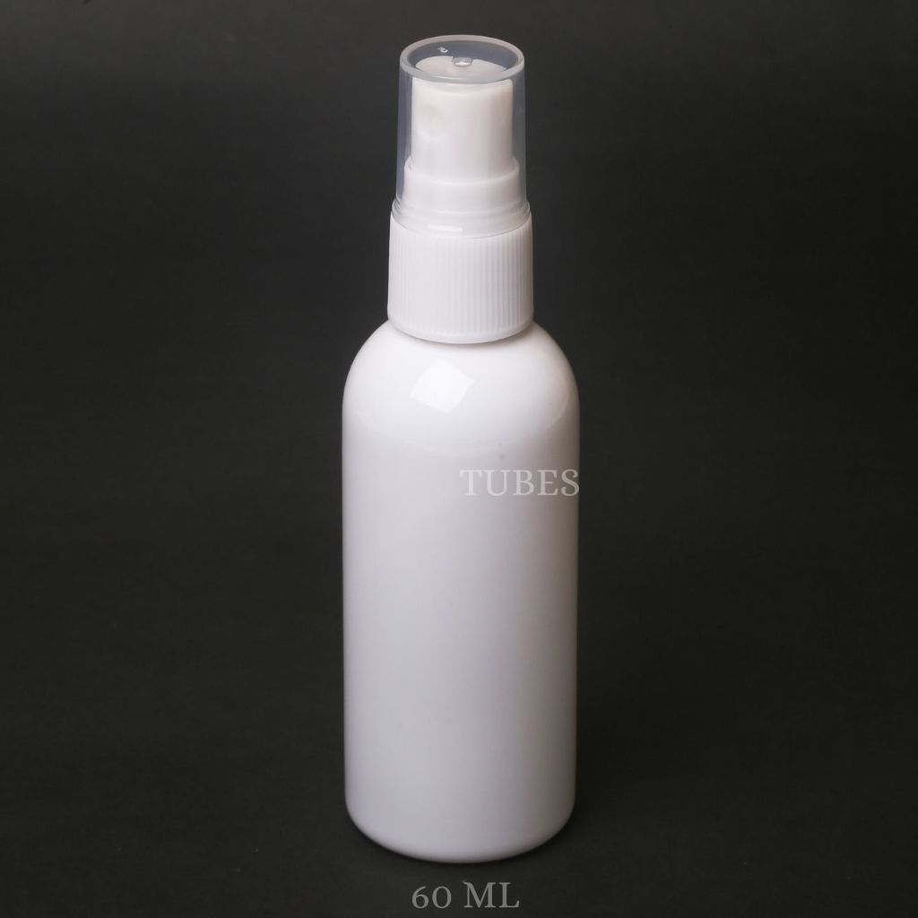 BOTOL 60 ML PUTIH TUTUP SPRAY / BOTOL SPRAY 60 ML PUTIH