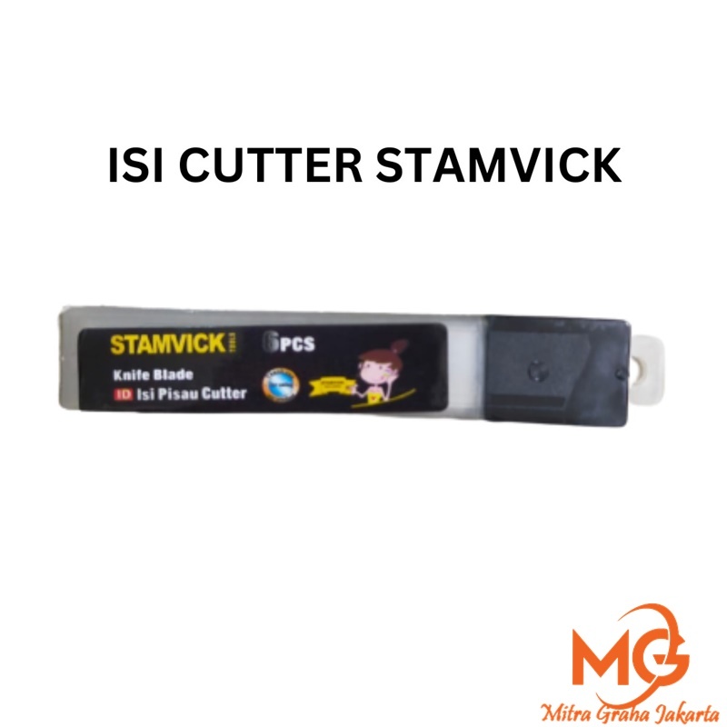 

Isi Cutter STAMVICK Besar Tajam Kaku Isi 6 Pcs Kualitas Bagus Silet Berkualitas MGJ