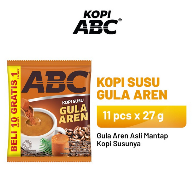 

[MT] ABC Kopi Susu Gula Aren 1 Pack (11 x 27 gr)