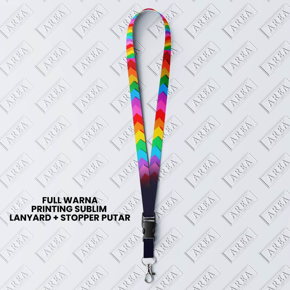 

lanyard Printing Sublim Full Warna 2 Sisi Custome/Lanyard Sablon Digital Full Color Custome