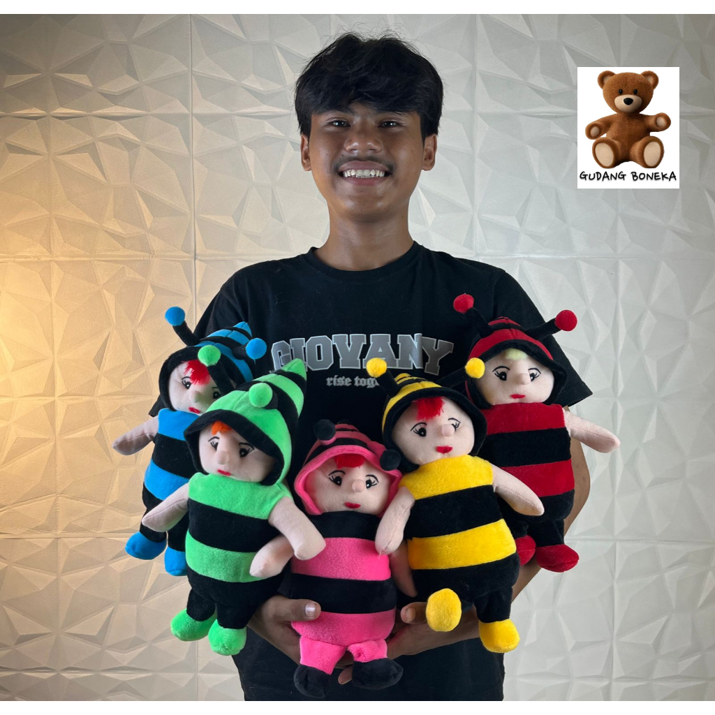 BONEKA HACHI / LEBAH / MAINAN ANAK / BONEKA LUCU KARAKTER