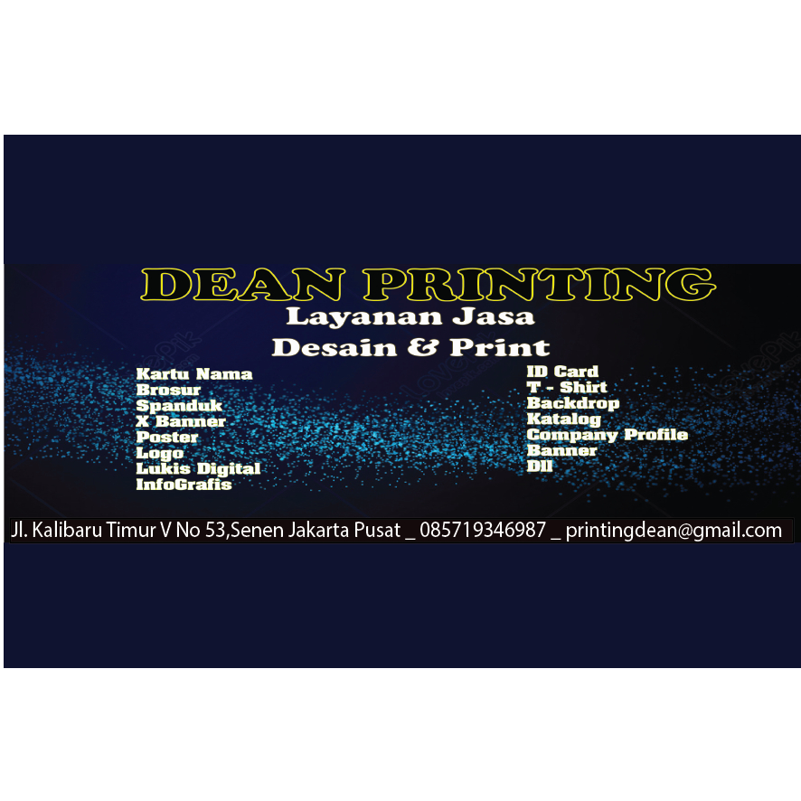 

Kartu Nama 1 sisi & 2 sisi