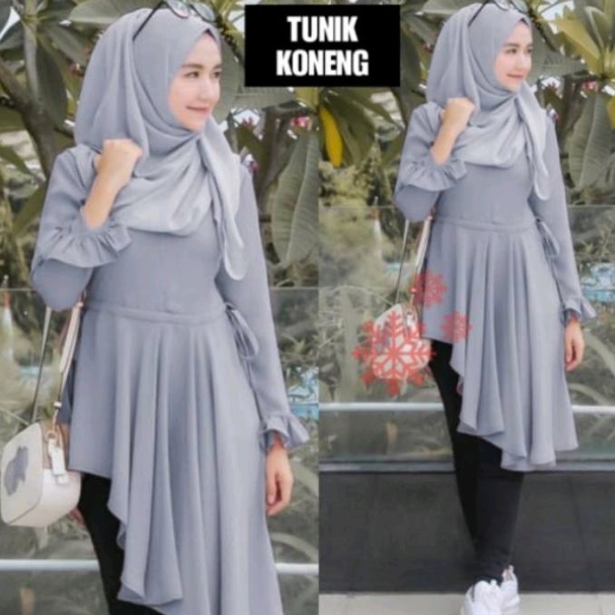 TUNIK KONENG Baju Tunik Wanita Model Kekinian/ Atasan Blouse Terlaris
