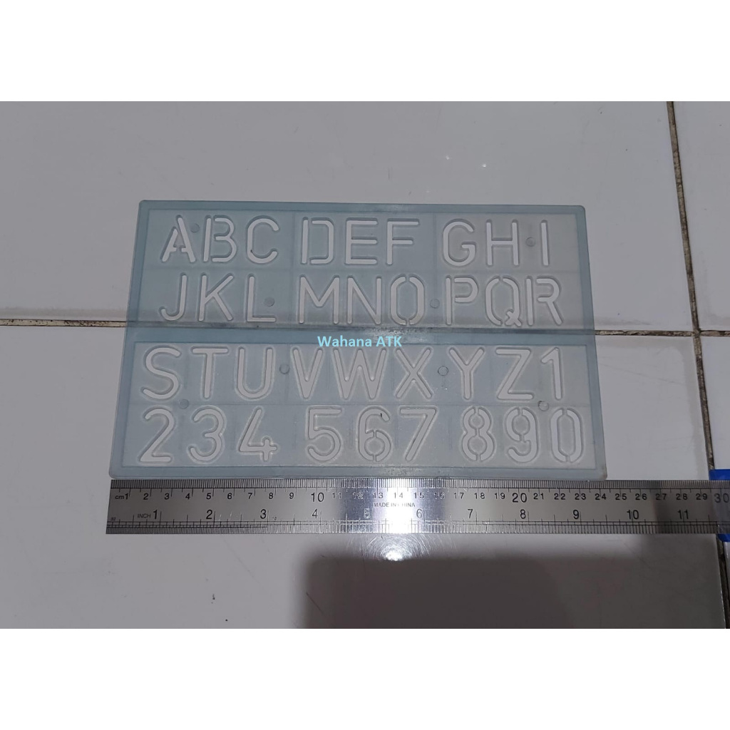 

penggaris abjad penggaris sablon 24 x 15