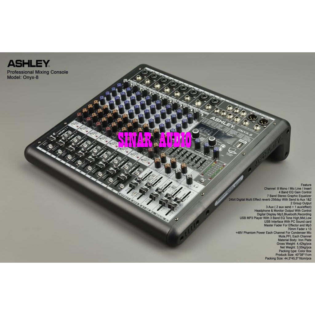 Mixer Audio Ashley ONYX 8 - ONYX8  Profesional Audio Mixer NEW