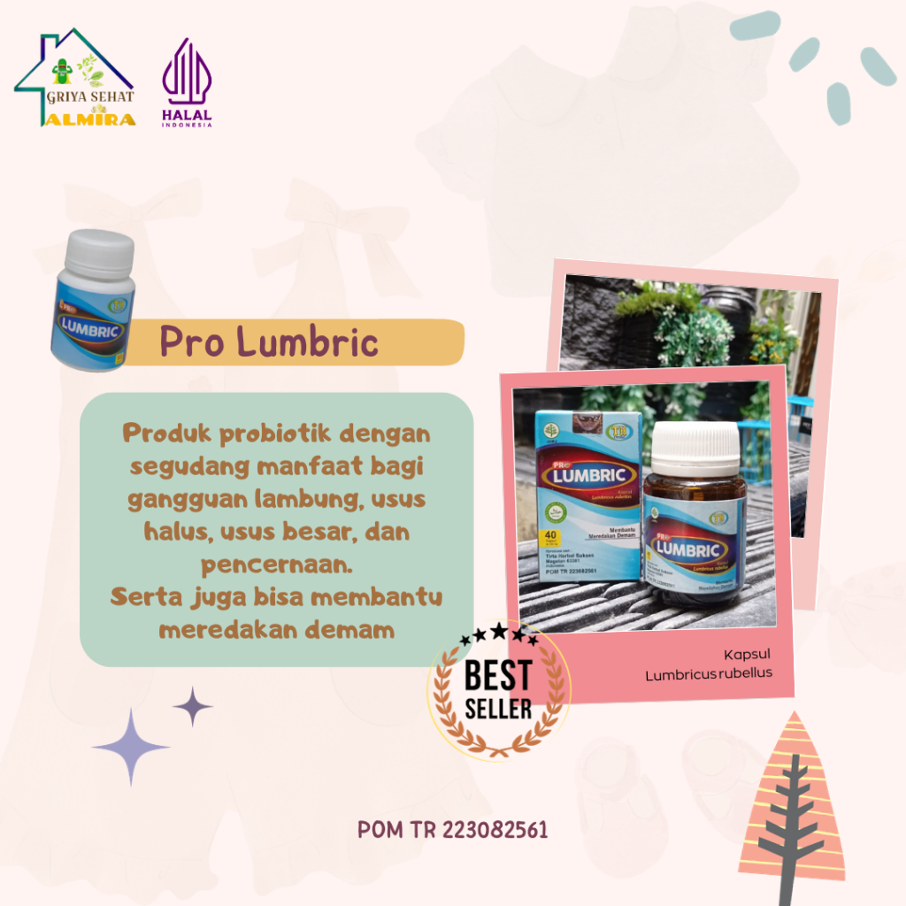 Bioth L Pro Lumbric Original Probiotik Herbal Alami Isi 40 Kapsul BPOM Membantu Mengatasi Masalah La
