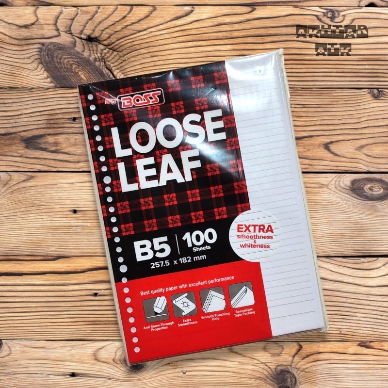 

Kertas isi binder/loose leaf bigboss B5 100