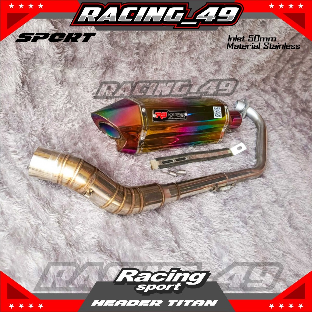 KNALPOT RACING R9 VALENCIA PELANGI CBR150 VIXION R15 V2 V3 V4 SATRIA FU CB150 SONIC JUPITER MX KING 