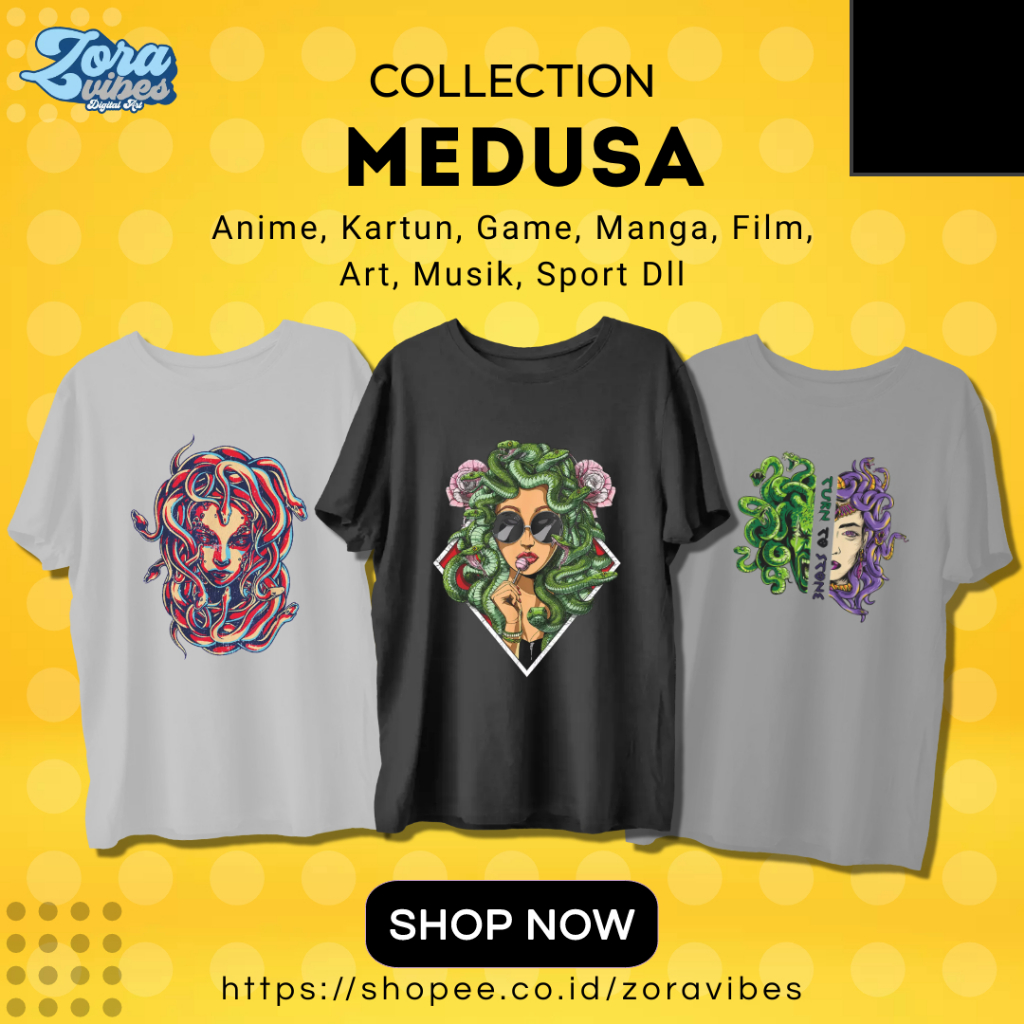 Kaos Baju Tshirt Medusa