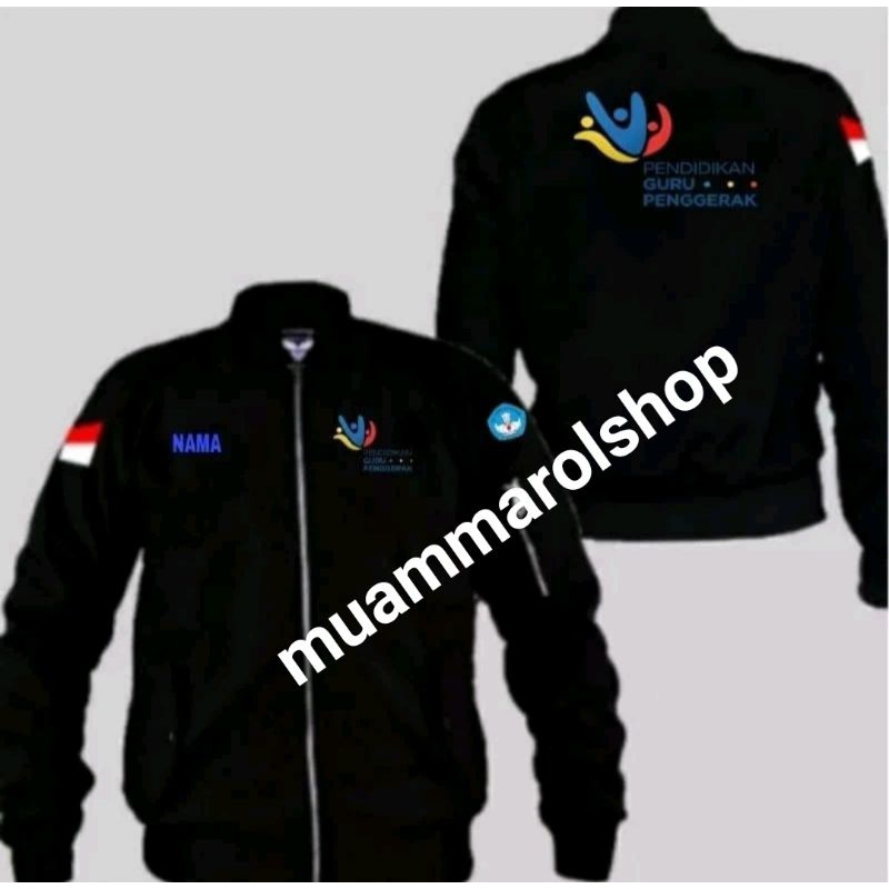 jaket bomber guru penggerak full bordir