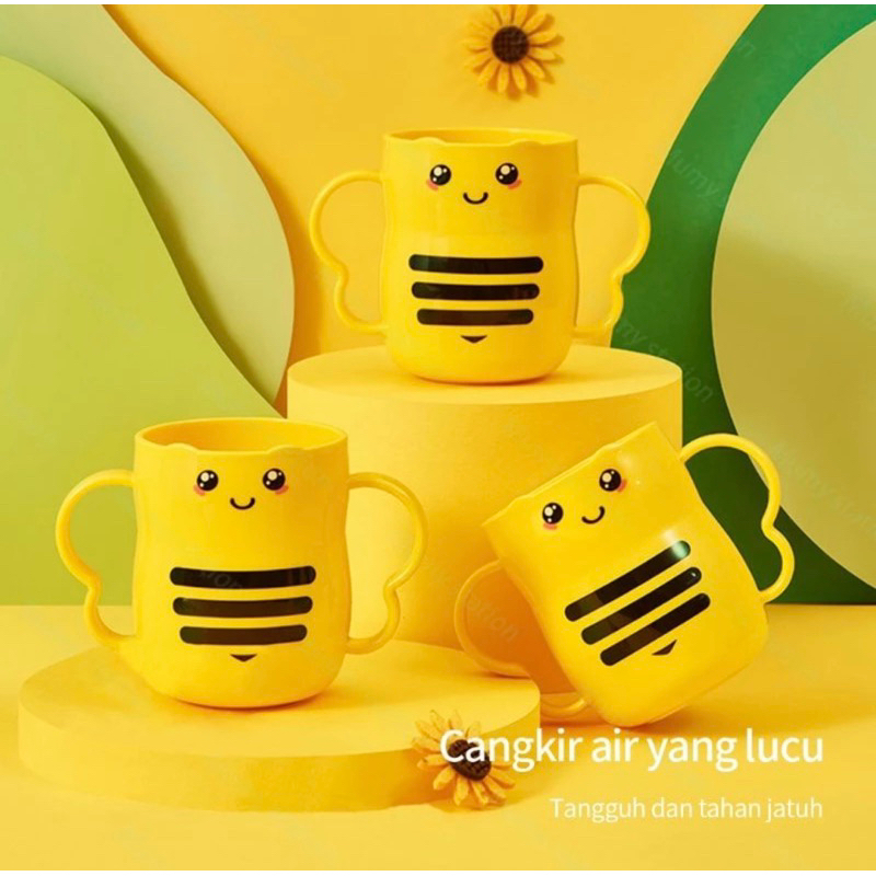 Gelas anak anti pecah / gelas training anak / gelas susu anak / souvenir gelas anak ulang tahun