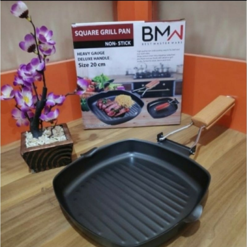 BMW Square Grill Pan Panggangan BBQ Teflon