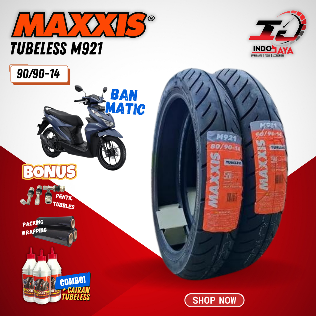 [BAYAR DI TEMPAT] BAN MAXXIS M921 90 - 90 - 14  / BAN MAXXIS 90/90-14 / 90-90-14 TUBELESS BAN LUAR /