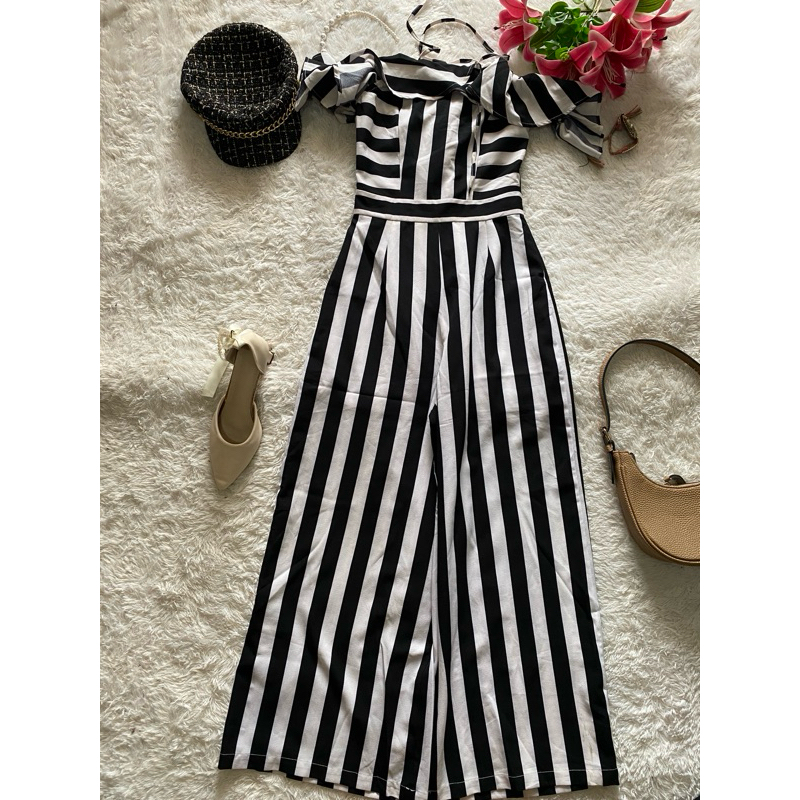 ATASAN JUMPSUIT SALUR VINTAGE