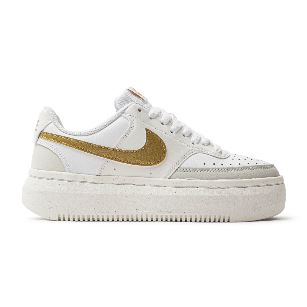 Nike Court Vision Alta White Metallic Gold Sneakers Wanita