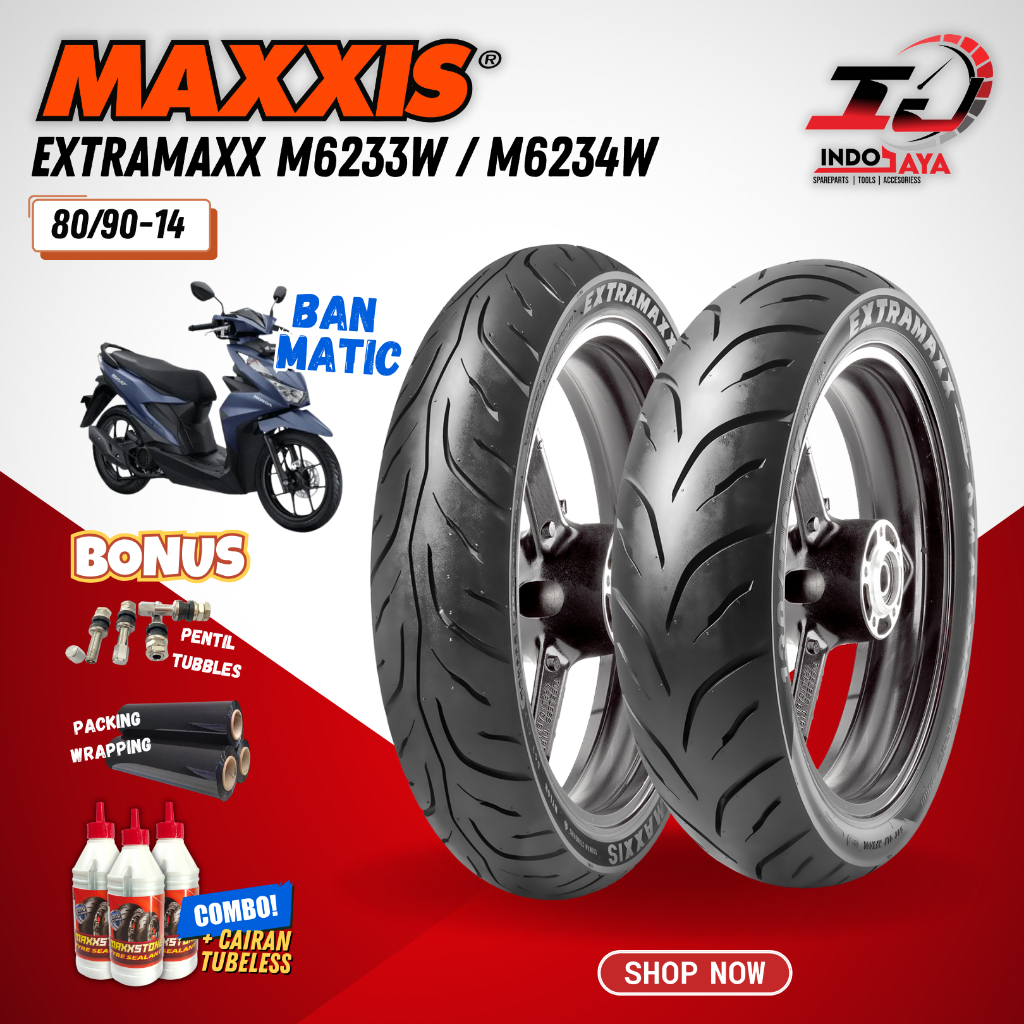 [BAYAR DI TEMPAT] MAXXIS EXTRAMAXX 80/90-14 / RING 17 / BAN MAXXIS 80 / 90 - 14 / 80-90-14 / R14 BAN