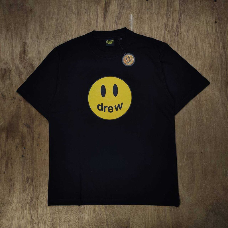 Drew House Smile Logo Black Oversize Tee T-Shirt Kaos