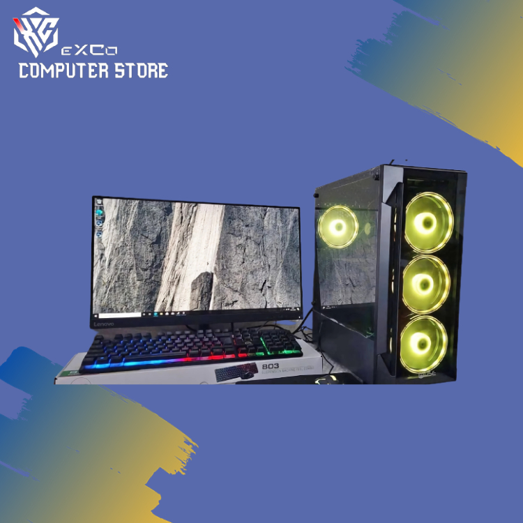 PC GAMING FULLSET INTEL I5 10400F - SSD 250GB LENGKAP LED 22 INC - RAM 16GB DDR4