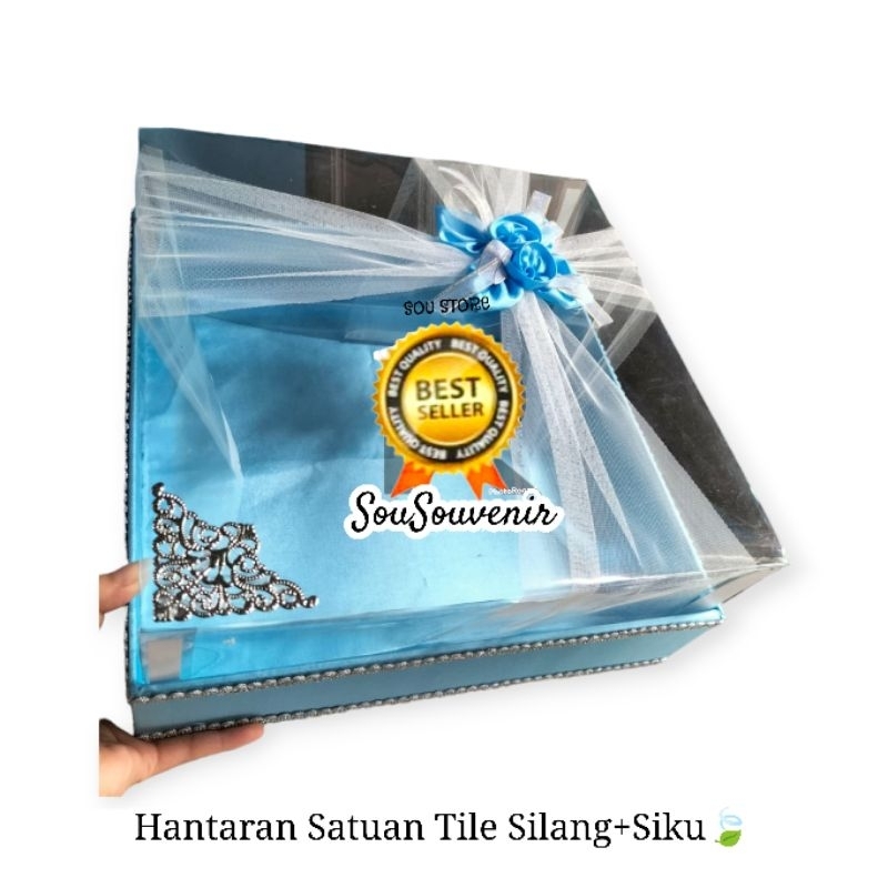 Kotak Hantaran seserahan kotak kue Mika satuan model tile